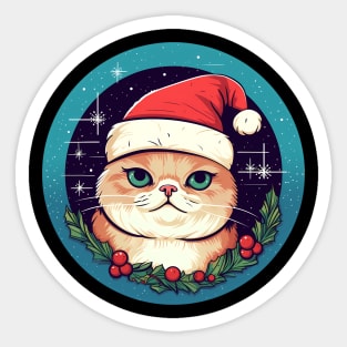 Exotic Shorthair Cat Xmas, Love Cats Sticker